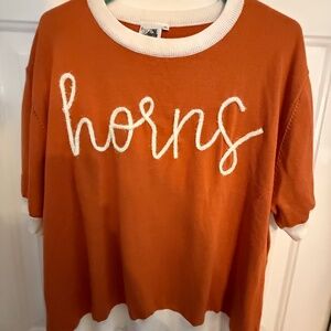 Queen of Sparkles ‘Horns’ Glitter script Sweater